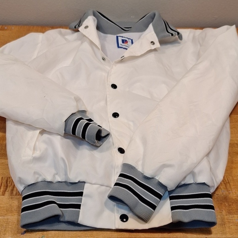 Rennoc Vintage Womens Windbreaker Track Varsity Jacket made in‎ USA Size Small